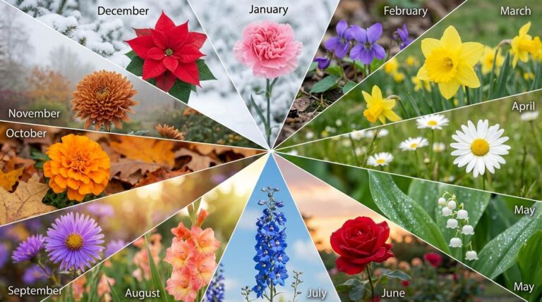 Fleurs de naissance : le guide mois par mois et leurs significations